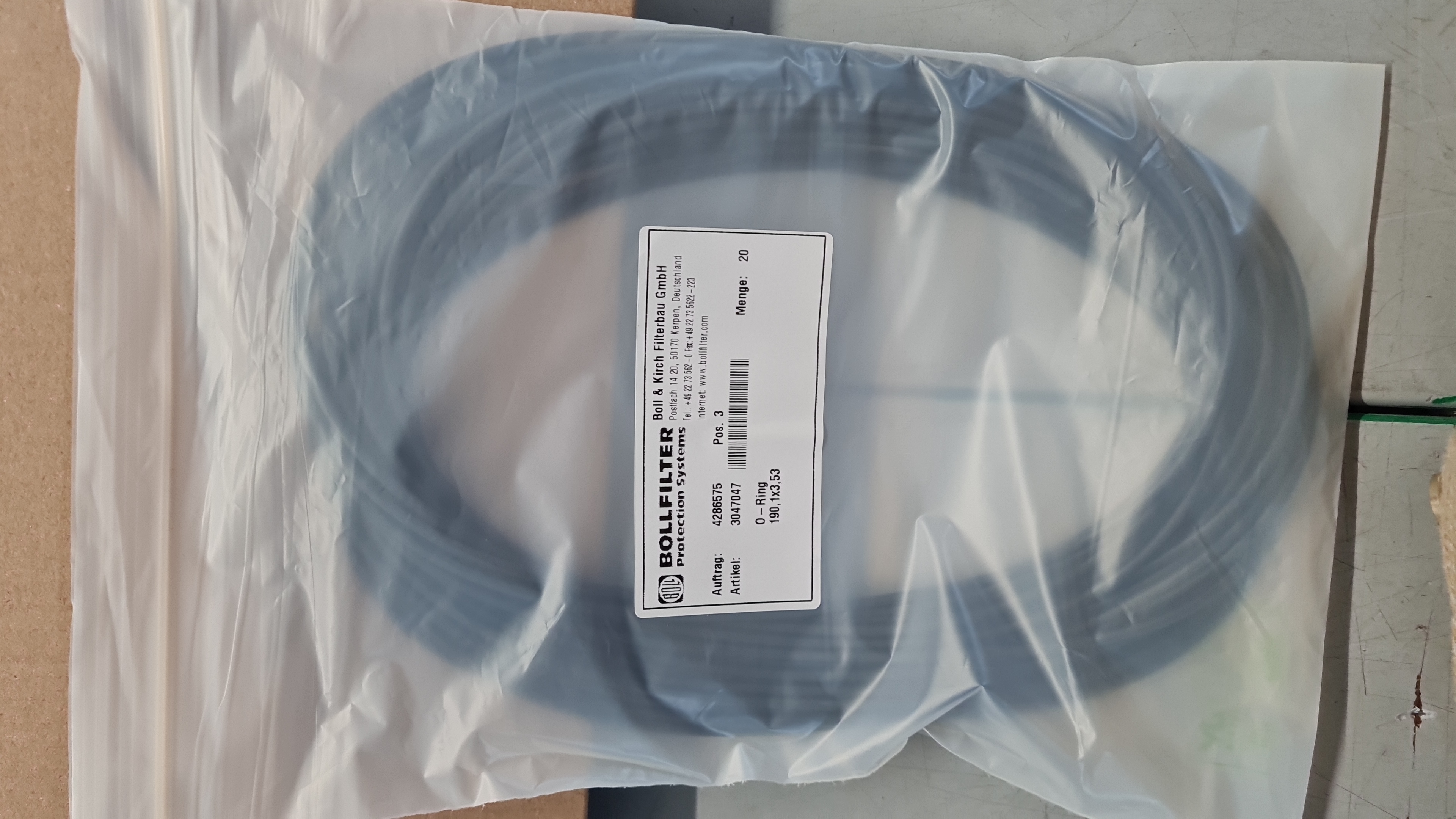 Bollfilter 3047047 O-ring 3