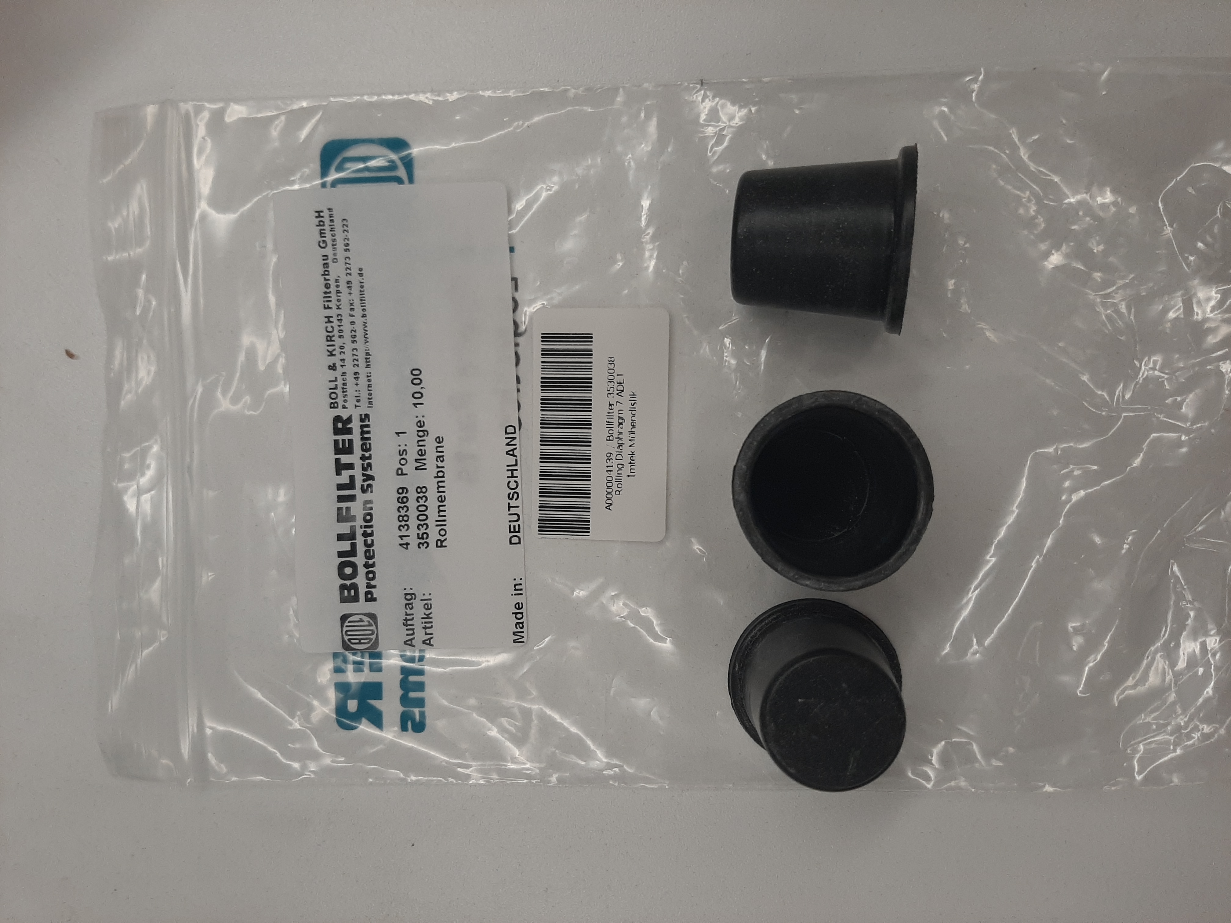 Bollfilter 3530038 Rolling Diaphragm 2